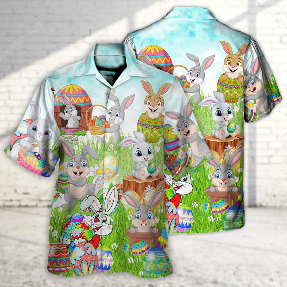 Funny Rabbit Hawaiian Shirt Gift For Summer Holiday
