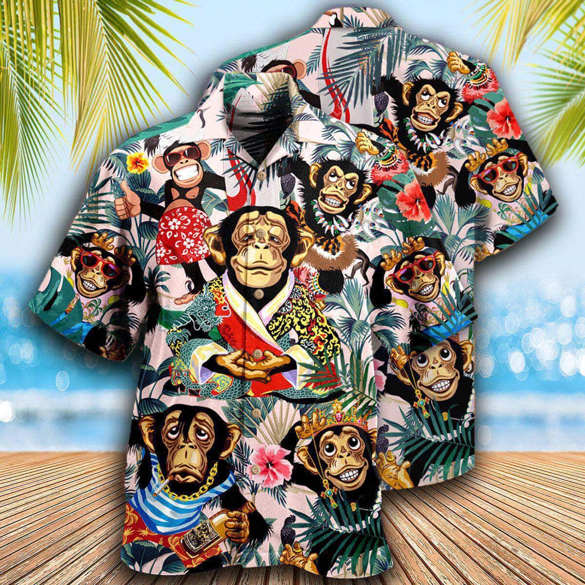Monkey So Funny Smile Like A Monkey Hawaiian Shirt Monkey So Funny Smile Like A Monkey Hawaiian Shirt