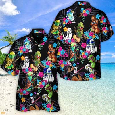 Star Wars Funny Tropical Neon Colorful Style Hawaiian Shirt