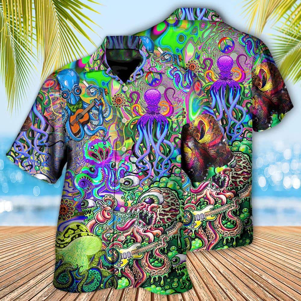 Funny Octopus Love Music Colorful Ocean Hawaiian Shirt Funny Octopus Love Music Colorful Ocean Hawaiian Shirt