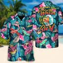 Surfing Funny Flamingo You Can't Stop The Waves But You Can Learn To Surf Hawaiian Shirt
