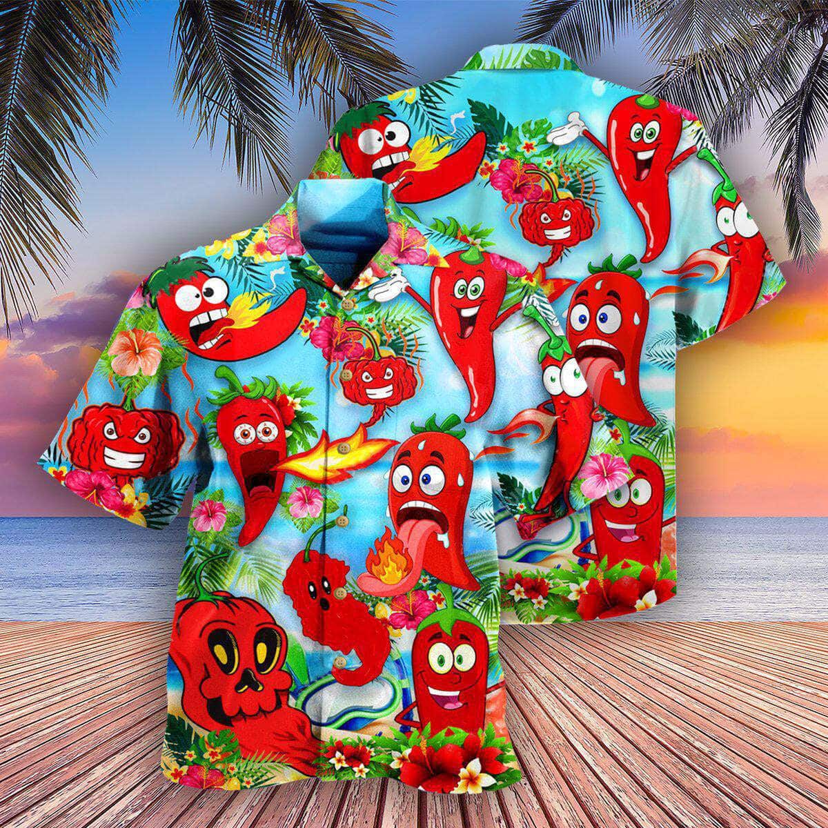 Fruit Chili Funny Chili Peppers Hawaiian Shirt Gift For Son From Father Fruit Chili Funny Chili Peppers Hawaiian Shirt Gift For Son From Father