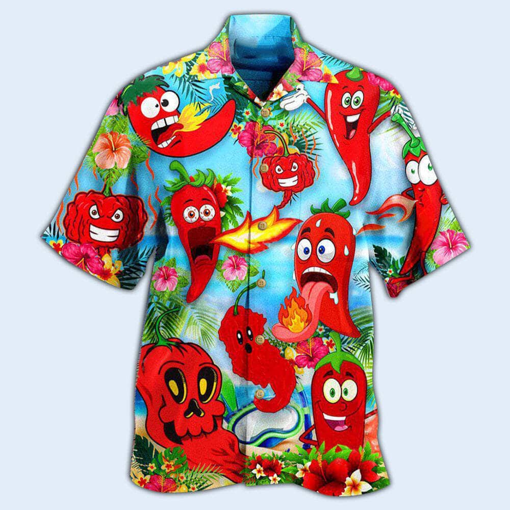 Fruit Chili Funny Chili Peppers Hawaiian Shirt Gift For Son From Father