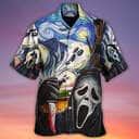Halloween Ghost Scream Starry Night Funny Boo Art Style Hawaiian Shirt