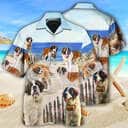 Saint Bernard Funny Beach Style Hawaiian Shirt Gift For Dog Lovers