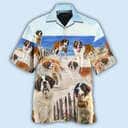 Saint Bernard Funny Beach Style Hawaiian Shirt Gift For Dog Lovers Saint Bernard Funny Beach Style Hawaiian Shirt Gift For Dog Lovers