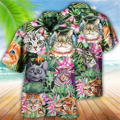 Cat Is My Life Funny Hawaiian Shirt Gift For Beach Lovers
