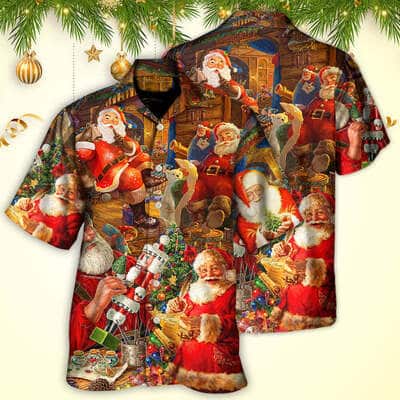 Funny Christmas Santa Claus Xmas Is Coming Hawaiian Shirt