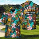 Funny Bigfoot Playing Golf Hawaiian Shirt Gift For Beer Lovers
