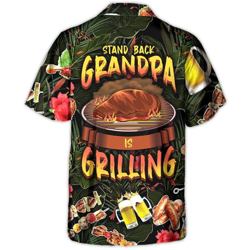Barbecue Funny BBQ Stand Back Grandpa Is Grilling Hawaiian Shirt Barbecue Funny BBQ Stand Back Grandpa Is Grilling Hawaiian Shirt