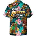 Funny Bigfoot Playing Golf Hawaiian Shirt Gift For Beer Lovers