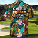 Funny Bigfoot Playing Golf Hawaiian Shirt Gift For Beer Lovers Funny Bigfoot Playing Golf Hawaiian Shirt Gift For Beer Lovers