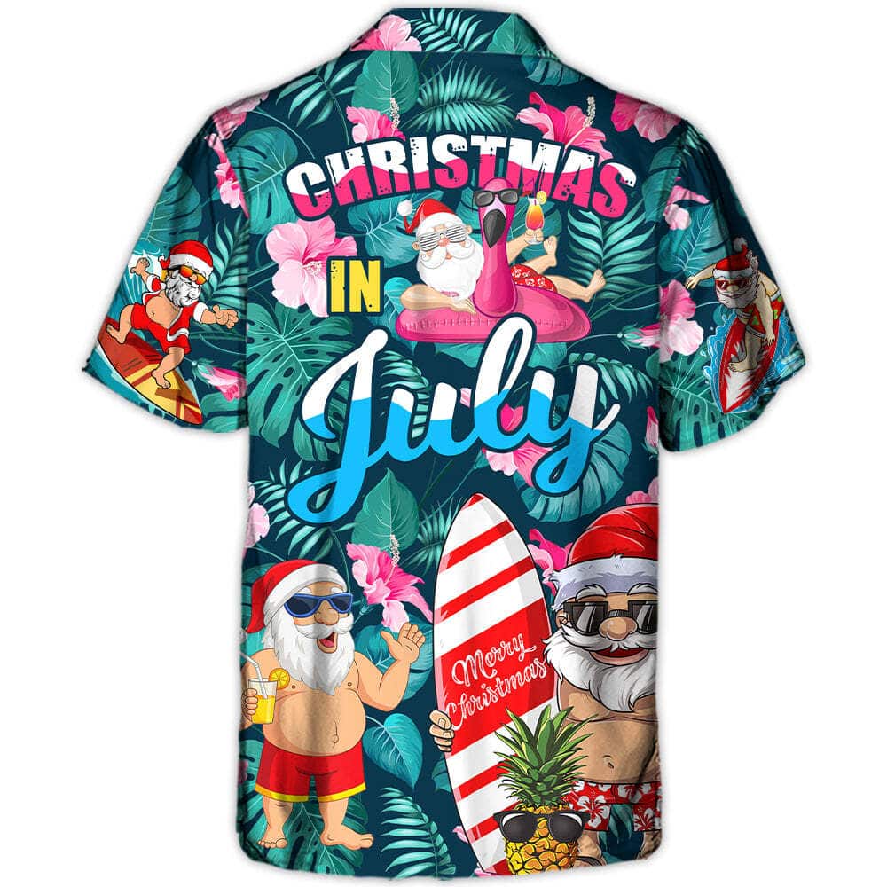 Christmas In July Funny Santa Claus Tropical Style Hawaiian Shirt Christmas In July Funny Santa Claus Tropical Style Hawaiian Shirt