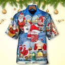 Christmas Rebellious Santa Claus Drunk Beer Funny Hawaiian Shirt