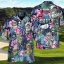 Funny Cat Playing Golf Kiss My Putt Tropical Palm Leaves Hawaiian Shirt Funny Cat Playing Golf Kiss My Putt Tropical Palm Leaves Hawaiian Shirt
