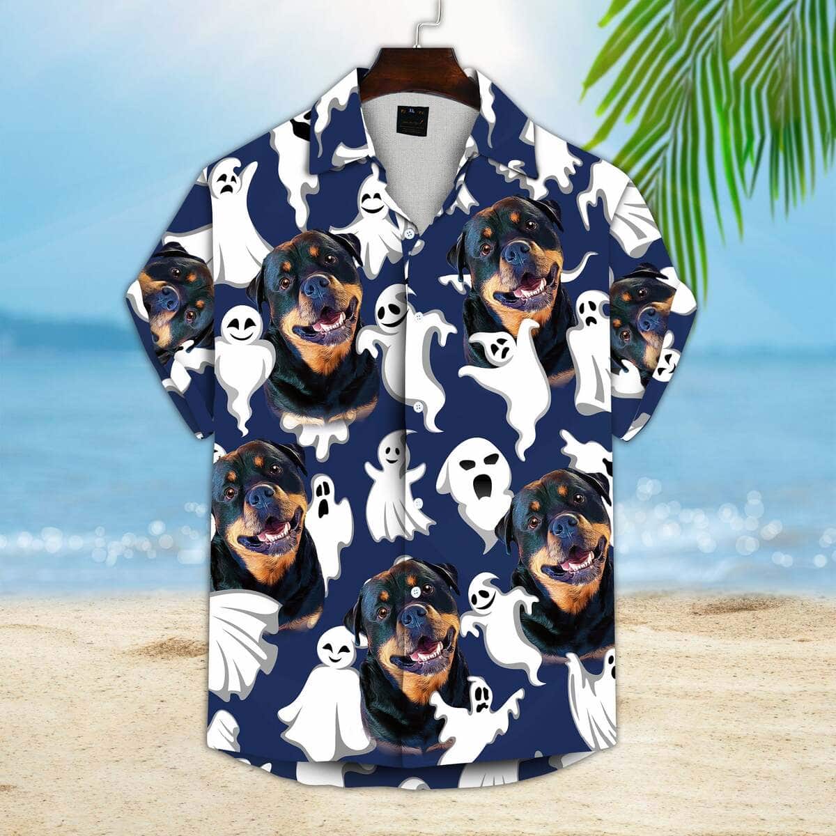 Funny Ghost With Pet Face Hawaiian Shirt Gift For Pet Lovers Funny Ghost With Pet Face Hawaiian Shirt Gift For Pet Lovers