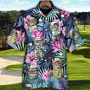Funny Cat Playing Golf Kiss My Putt Tropical Palm Leaves Hawaiian Shirt Funny Cat Playing Golf Kiss My Putt Tropical Palm Leaves Hawaiian Shirt