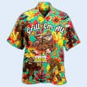 Food Grill Em All Funny Barbecue Hawaiian Shirt Food Grill Em All Funny Barbecue Hawaiian Shirt