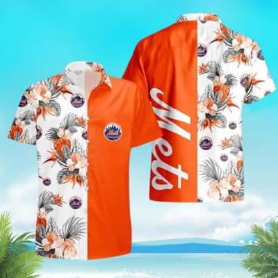 MLB New York Mets Hawaiian Shirt Tropical Flower Pattern Gift For Beach Lovers