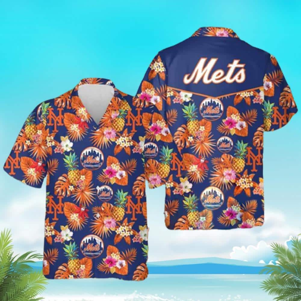 Tropical Aloha MLB New York Mets Hawaiian Shirt Pineapple Pattern Best Beach Gift