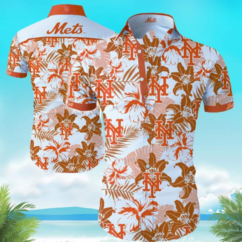 MLB New York Mets Hawaiian Shirt Tropical Flower Pattern Gift For Beach Trip