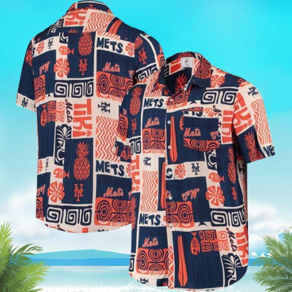 Vintage Aloha MLB New York Mets Hawaiian Shirt Beach Gift For Friend