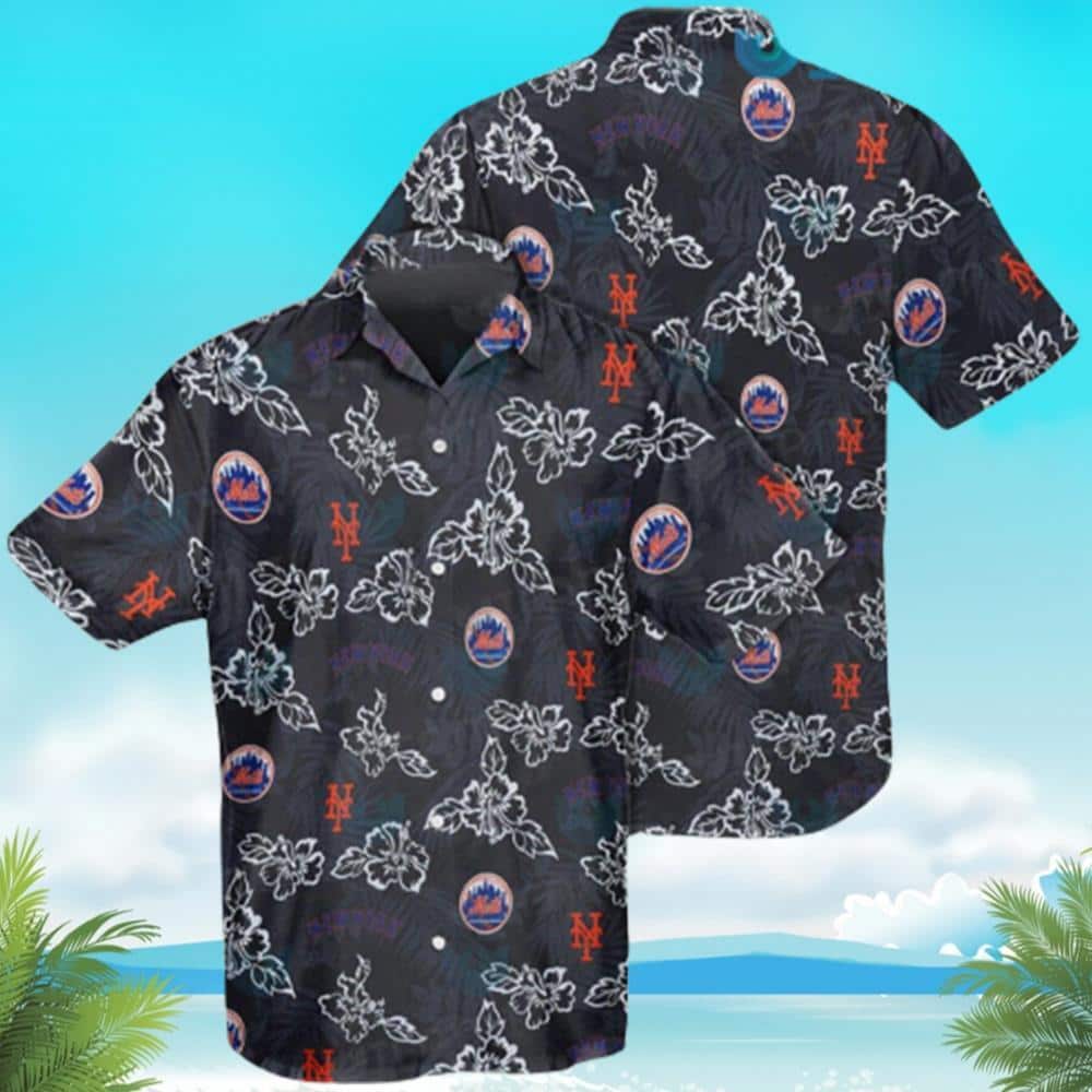 MLB New York Mets Hawaiian Shirt Hibiscus Pattern Beach Gift For Him MLB New York Mets Hawaiian Shirt Hibiscus Pattern Beach Gift For Him