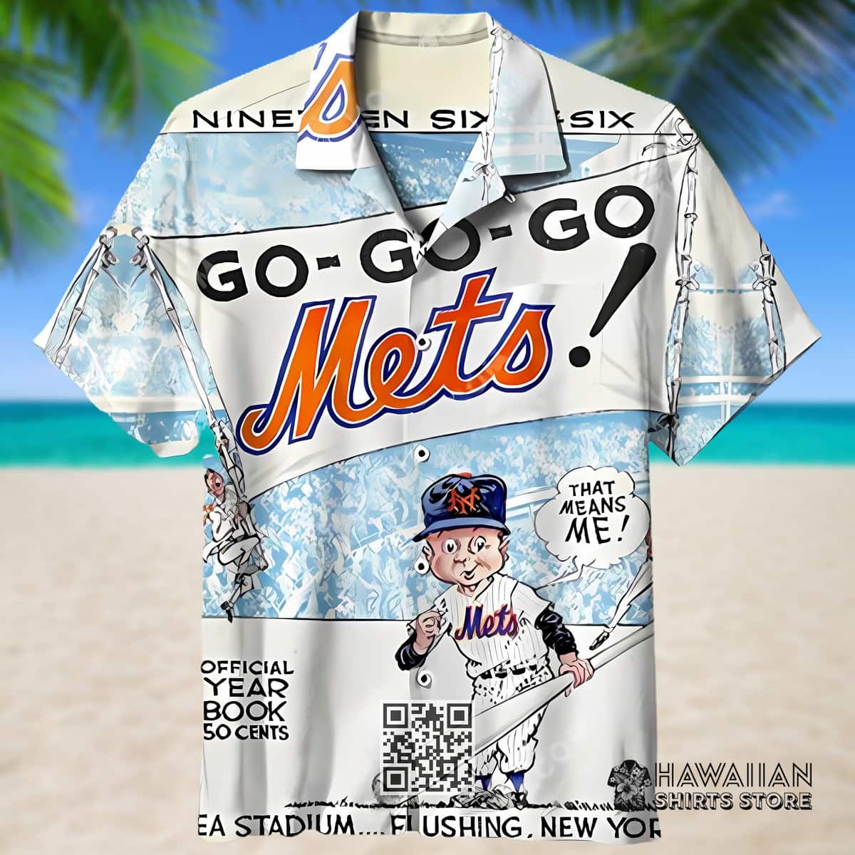 Cool Aloha MLB New York Mets Hawaiian Shirt Go Go Go Mets Gift For Beach Trip