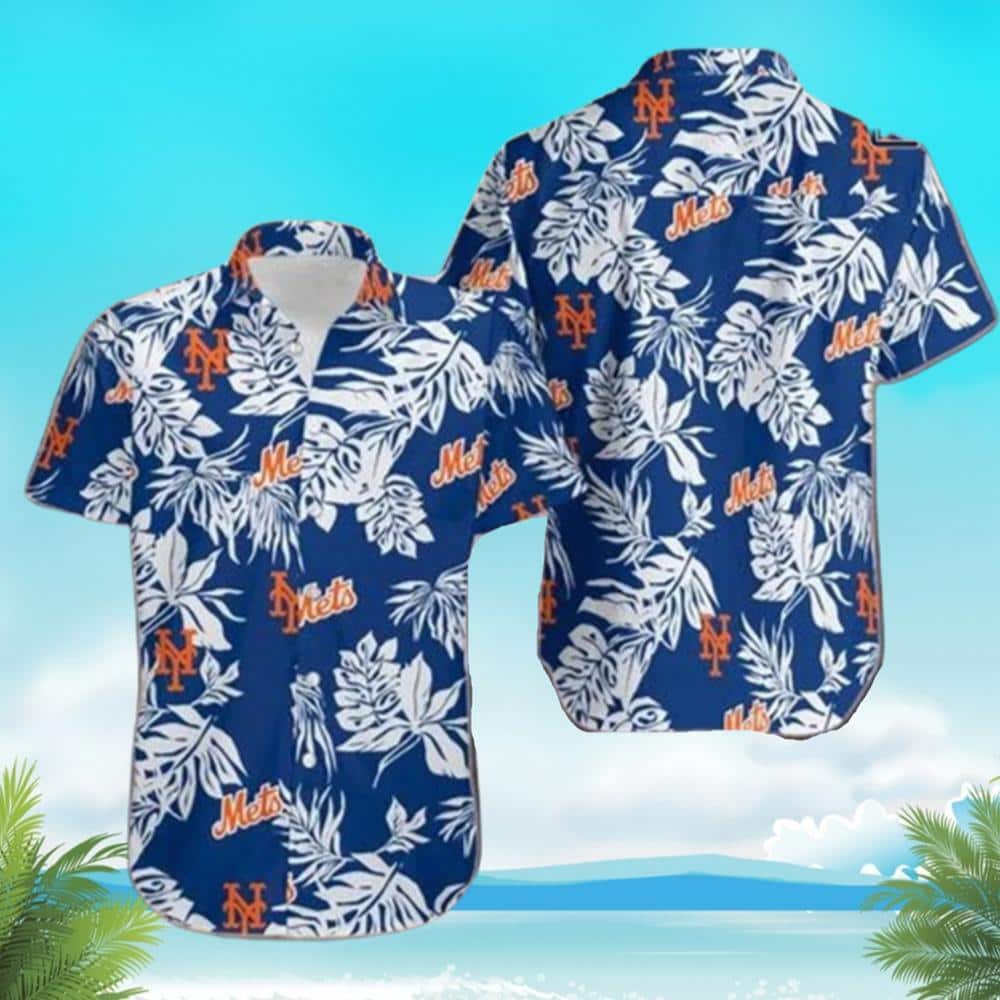 MLB New York Mets Hawaiian Shirt Palm Leaves Pattern Summer Beach Gift