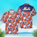 MLB New York Mets Hawaiian Shirt Hibiscus Flowers Pattern Beach Gift For Him