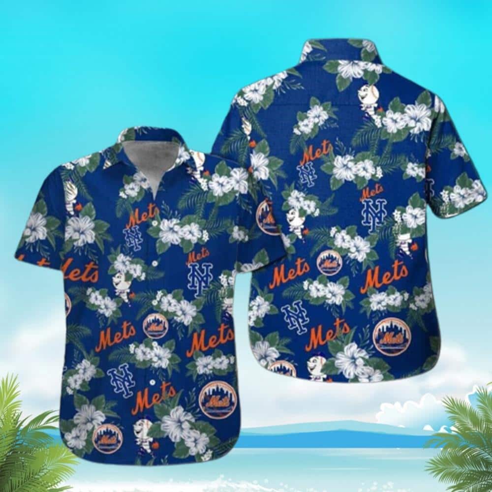 Aloha MLB New York Mets Hawaiian Shirt Tropical Flower Pattern Beach Gift For Friend