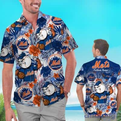 MLB New York Mets Hawaiian Shirt Custom Name Beach Vacation Gift