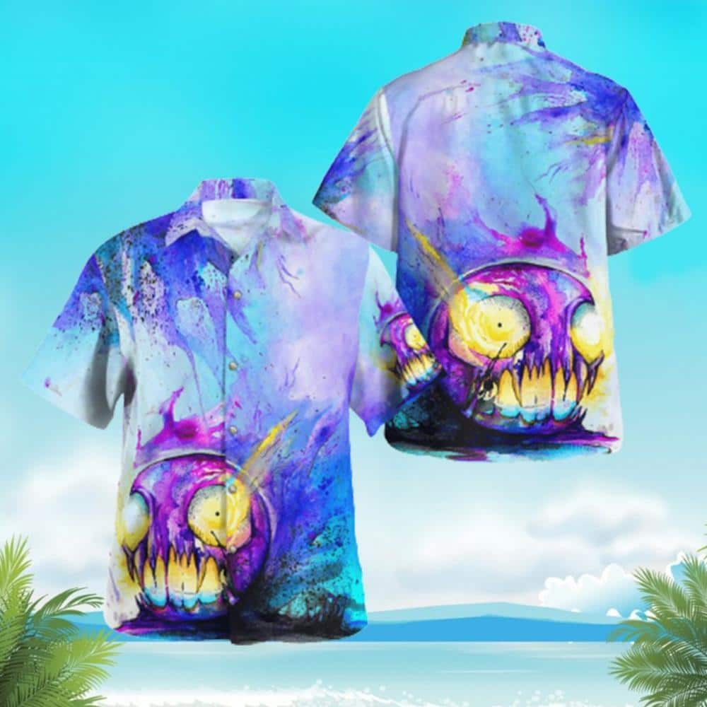 Gastly Halloween Pokemon Hawaiian Shirt Gift For Beach Vacation