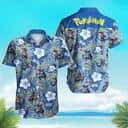 Garchomp Pokemon Hawaiian Shirt Tropical Flower Pattern Beach Vacation Gift