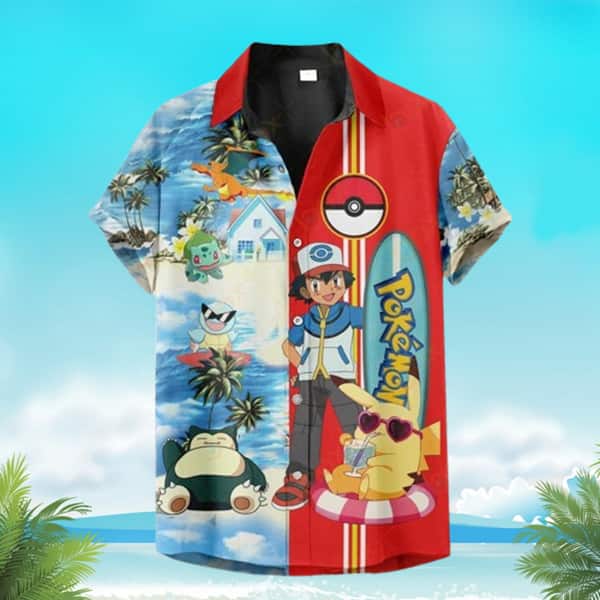 Beach Aloha Pokemon Hawaiian Shirt Summer Beach Gift Beach Aloha Pokemon Hawaiian Shirt Summer Beach Gift