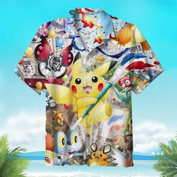 Aloha Pokemon Hawaiian Shirt Birthday Gift For Beach Lovers Aloha Pokemon Hawaiian Shirt Birthday Gift For Beach Lovers