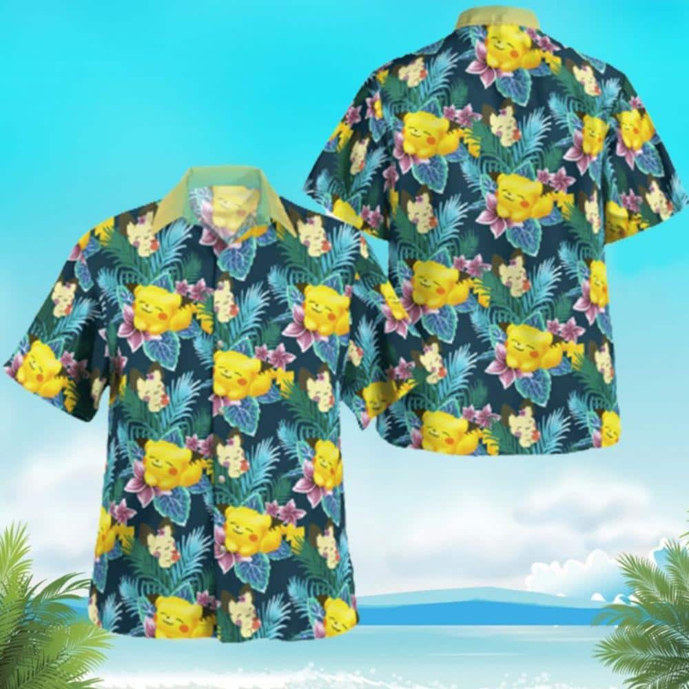 Pokemon Hawaiian Shirt Tropical Palm Leaves Pattern Beach Gift For Friend