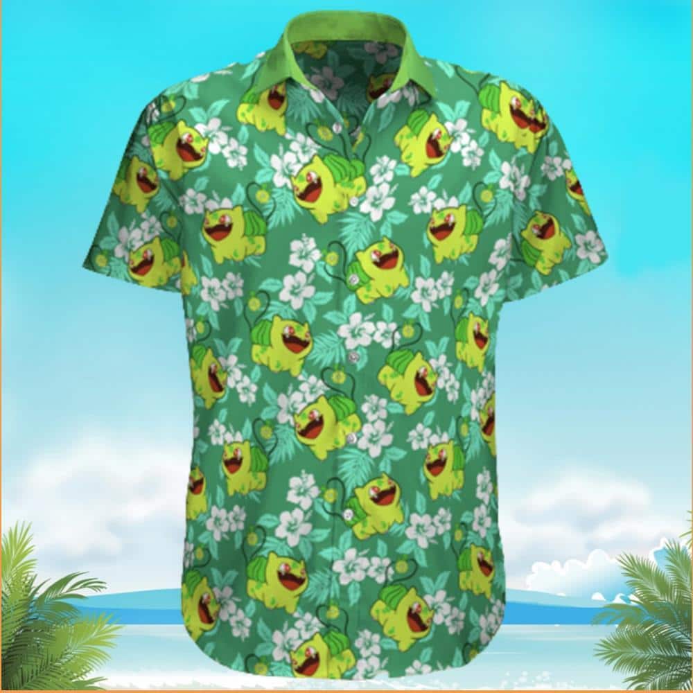 Aloha Bulbasaur Pokemon Hawaiian Shirt Summer Gift For Friend Aloha Bulbasaur Pokemon Hawaiian Shirt Summer Gift For Friend