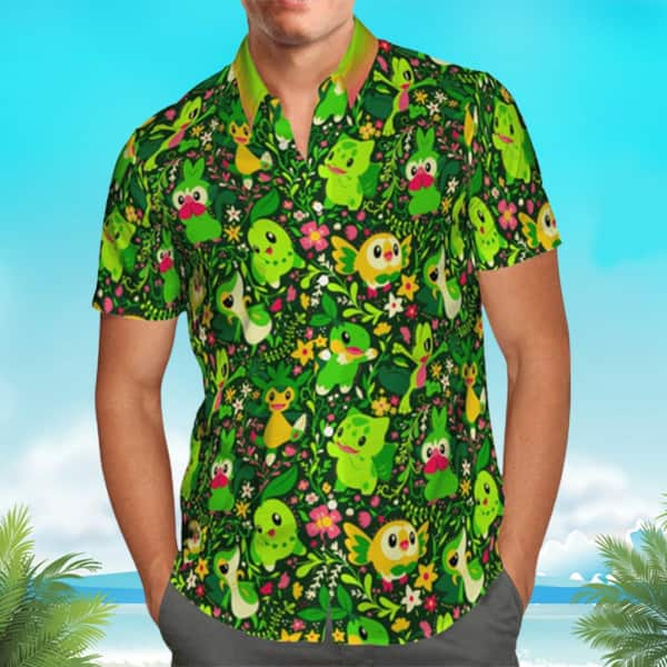 Grass Pokemon Hawaiian Shirt Beach Gift For Him