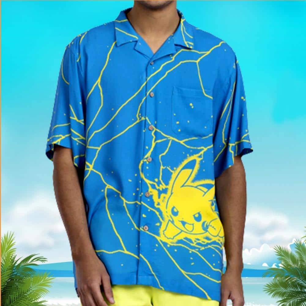 Pokemon Lightning Hawaiian Shirt Beach Gift For Best Friends Pokemon Lightning Hawaiian Shirt Beach Gift For Best Friends