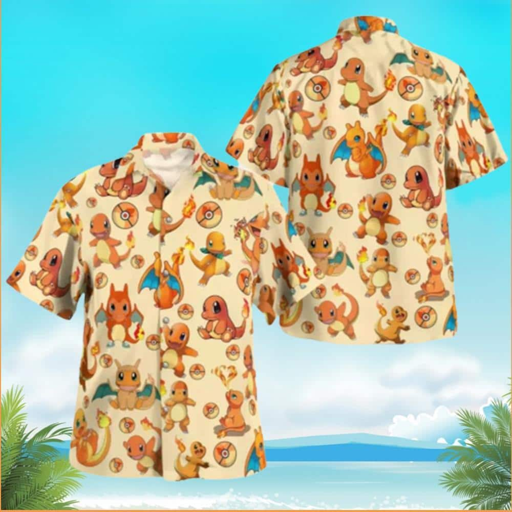 Cool Aloha Charmander Pokeball Pokemon Hawaiian Shirt Beach Gift For Best Friends