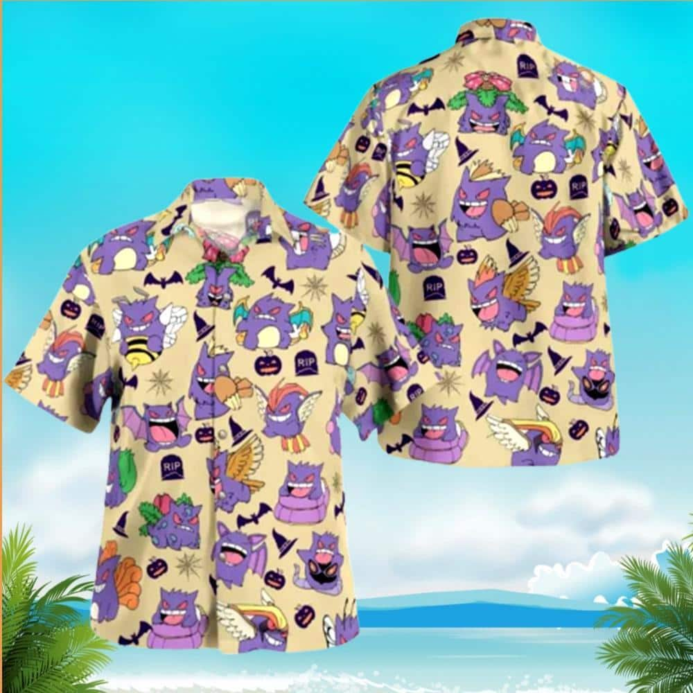 Gengar Pokemon Hawaiian Shirt Summer Gift For Friend