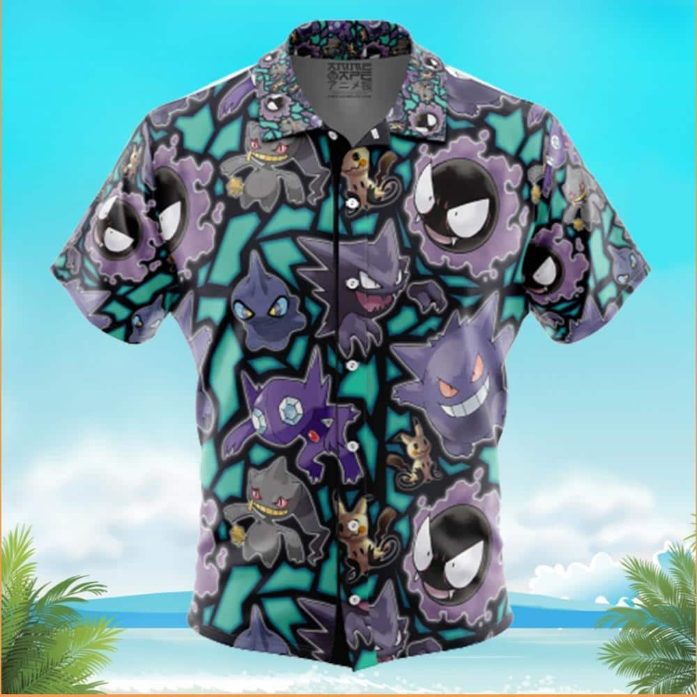 Ghost Pokemon Hawaiian Shirt Summer Beach Gift