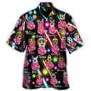 Funny Dog Neon Flower Hawaiian Shirt Gift For Dog Lovers Funny Dog Neon Flower Hawaiian Shirt Gift For Dog Lovers