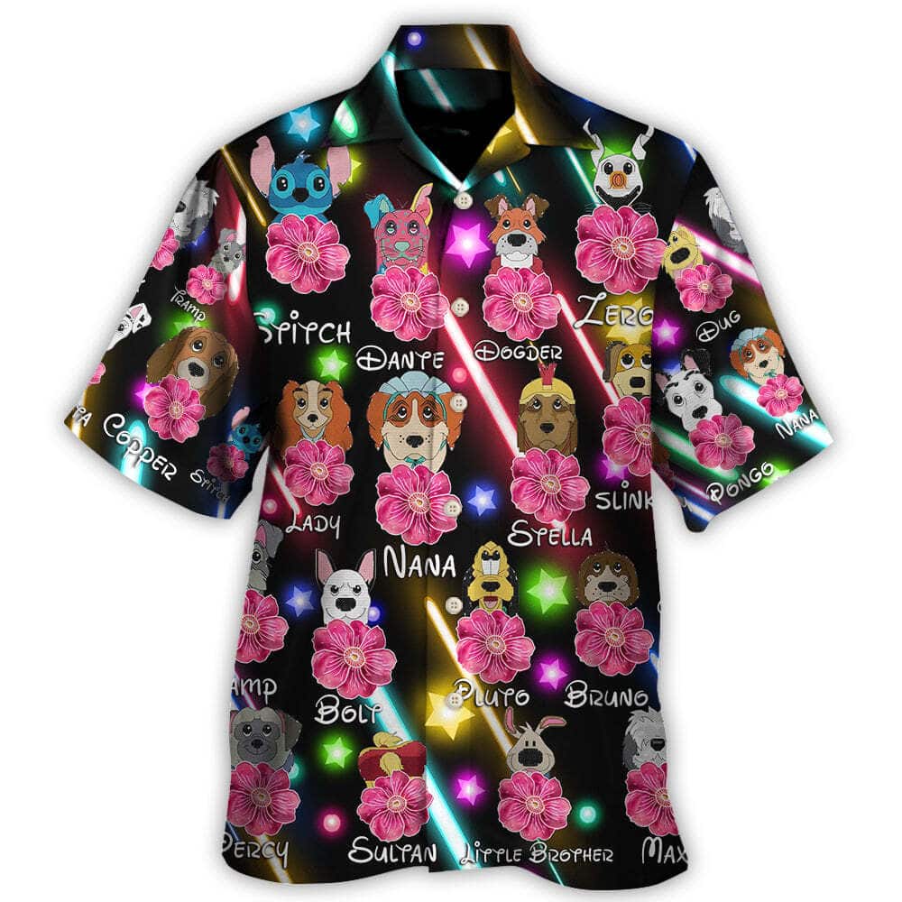 Funny Dog Neon Flower Hawaiian Shirt Gift For Dog Lovers Funny Dog Neon Flower Hawaiian Shirt Gift For Dog Lovers