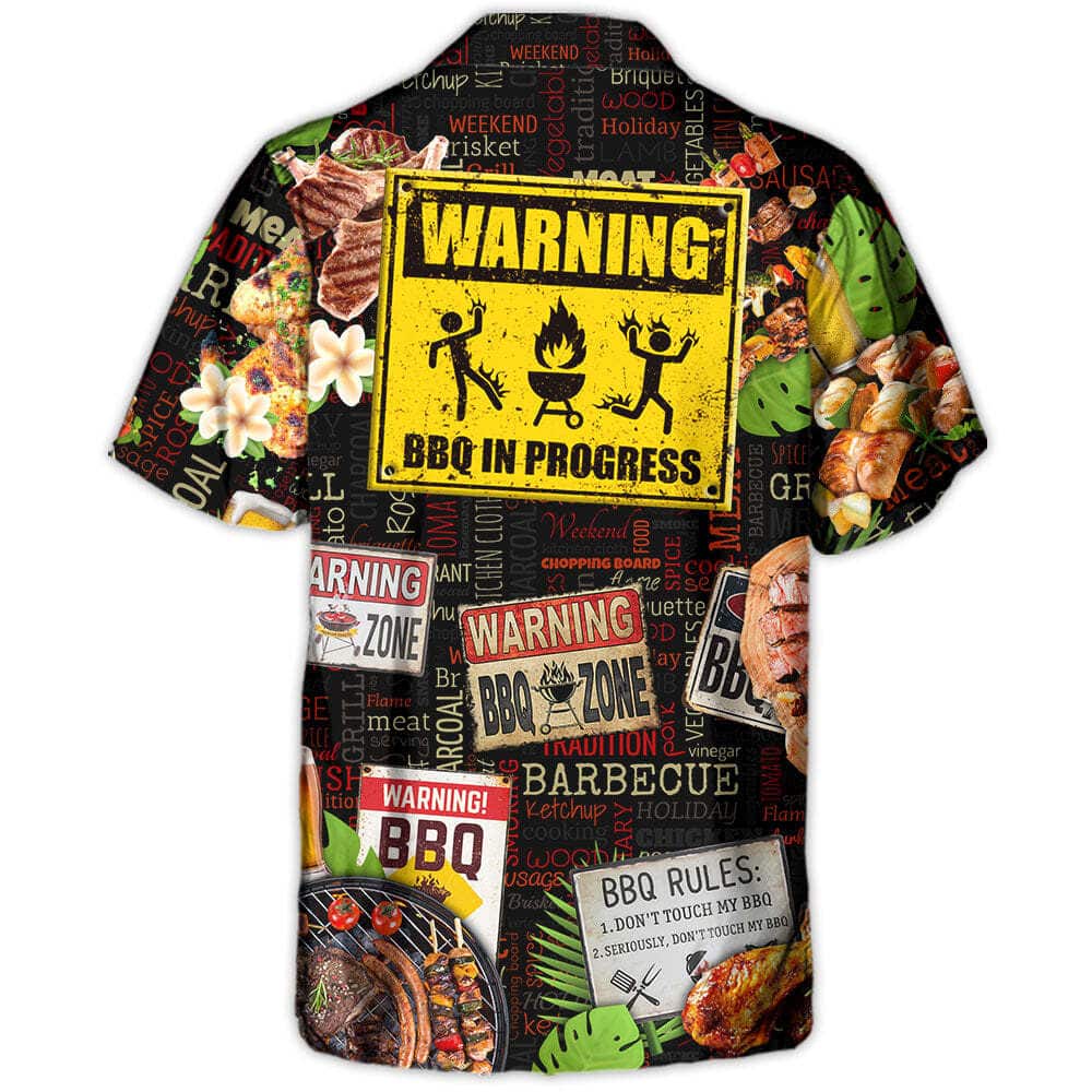 Barbecue Funny BBQ Beer Warning BBQ In Progress Hawaiian Shirt Barbecue Funny BBQ Beer Warning BBQ In Progress Hawaiian Shirt