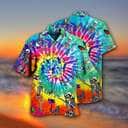 Hippie Skull Dancing With Butterfly Funny Hawaiian Shirt Gift For Best Friends