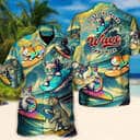 Funny Cat Just One More Wave I Promise Hawaiian Shirt