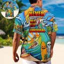 Funny Skeleton Never Underestimate An Old Guy On A Surfboard Hawaiian Shirt