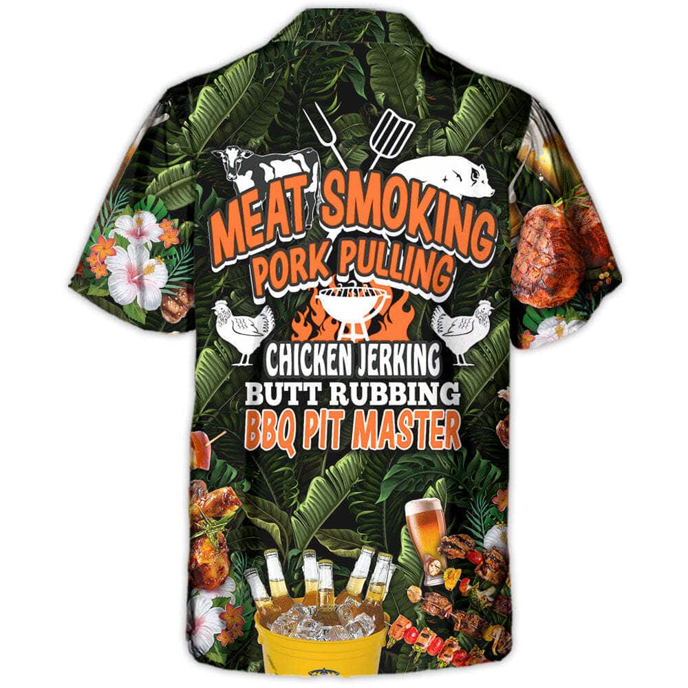 Funny Meat Smoking Pork Pulling Chicken Jerking Butt Rubbing BBQ Pit Master Hawaiian Shirt Funny Meat Smoking Pork Pulling Chicken Jerking Butt Rubbing BBQ Pit Master Hawaiian Shirt